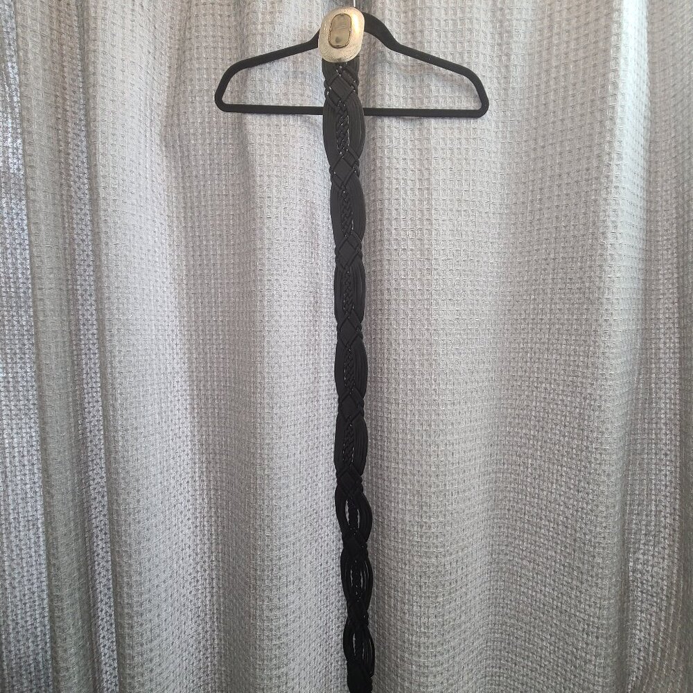 VINTAGE COWBOY CARTER WIDE LEATHER BELT Boho, Braided Belt, Western, Moroccan